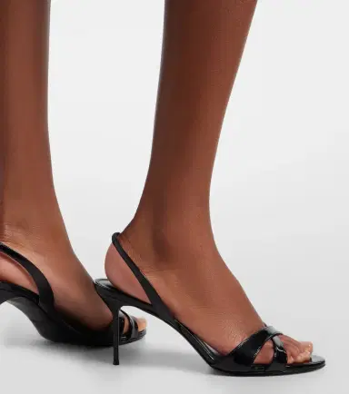 Paris Texas Lidia patent leather slingback sandals | Thumbnail 6