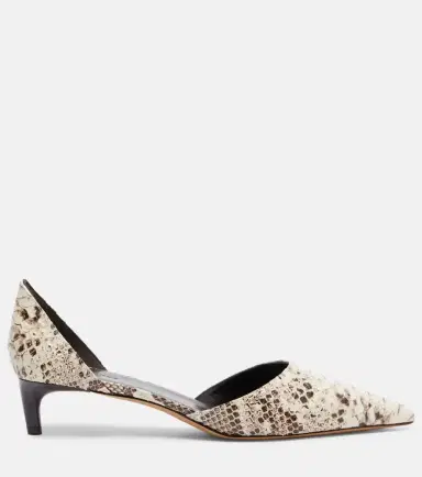 Le Monde Béryl Le Monde Béryl Dakota snake-effect leather pumps | Thumbnail 4