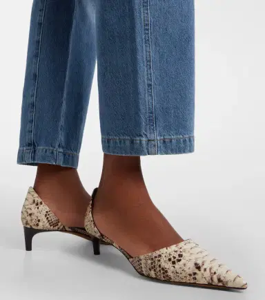 Le Monde Béryl Le Monde Béryl Dakota snake-effect leather pumps | Thumbnail 5