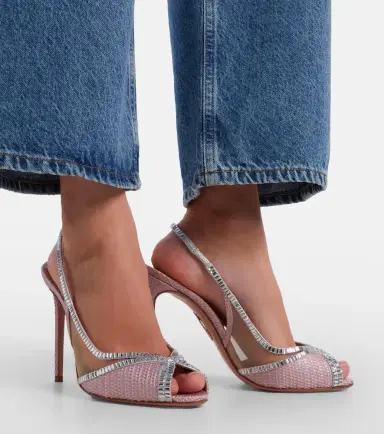 Aquazzura Wild Aurora embellished slingback sandals | Thumbnail 6