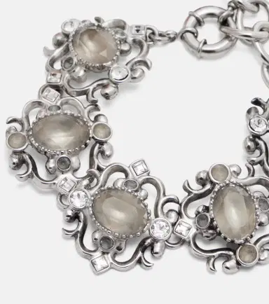 Saint Laurent Cassandre embellished bracelet | Thumbnail 2
