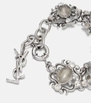 Saint Laurent Cassandre embellished bracelet | Thumbnail 3