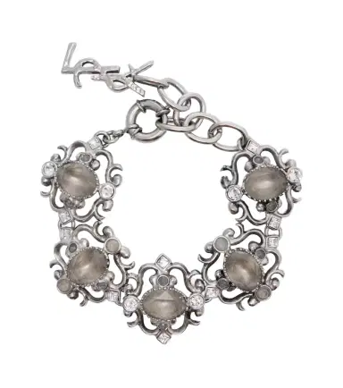 Saint Laurent Cassandre embellished bracelet | Thumbnail 1