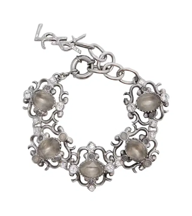 Saint Laurent Cassandre embellished bracelet
