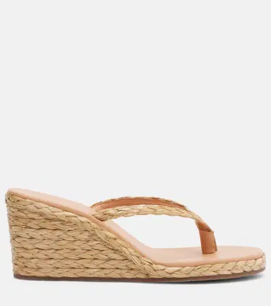 Ancient Greek Sandals Etheria raffia wedge thong sandals | Thumbnail 2