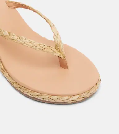 Ancient Greek Sandals Etheria raffia wedge thong sandals | Thumbnail 3