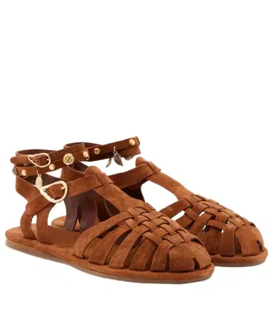 Ancient Greek Sandals Karina suede fisherman sandals | Thumbnail 1 Ancient Greek Sandals Karina suede fisherman sandals | Thumbnail 1
