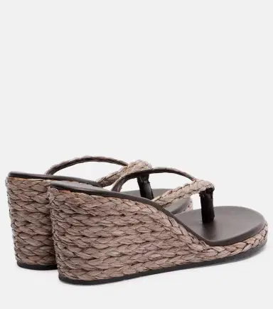 Ancient Greek Sandals Etheria raffia wedge thong sandals | Thumbnail 3