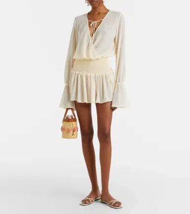 Bananhot Naya shirred minidress | Thumbnail 4
