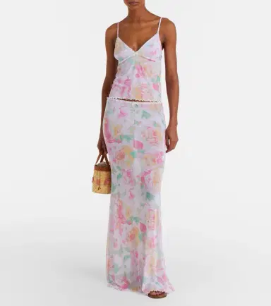 Bananhot Solay floral maxi skirt | Thumbnail 3