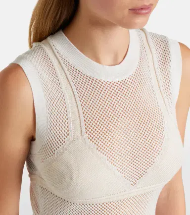 Stella McCartney Crochet cotton midi dress | Thumbnail 4