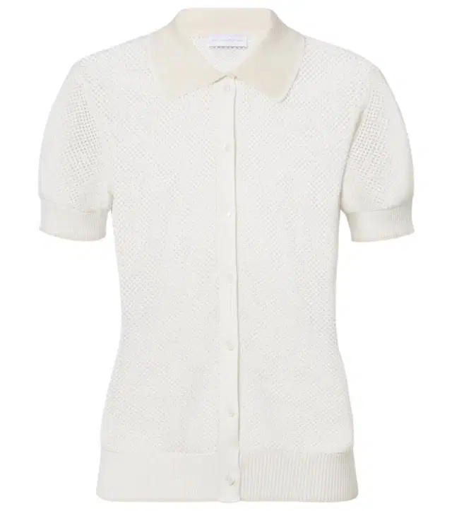Stella McCartney Crochet cotton polo shirt