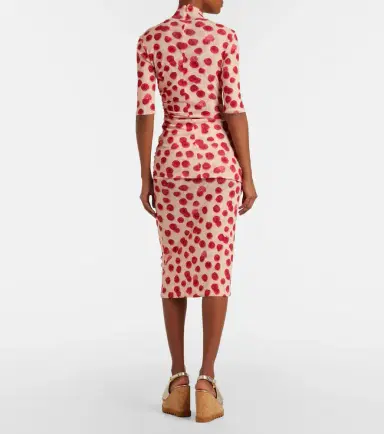 Stella McCartney Printed mesh midi skirt | Thumbnail 3