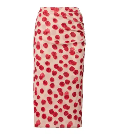 Stella McCartney Printed mesh midi skirt | Thumbnail 1