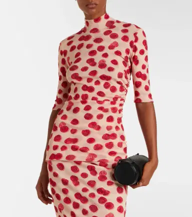 Stella McCartney Printed mesh T-shirt | Thumbnail 3