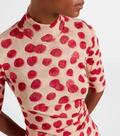 Stella McCartney Printed mesh T-shirt | Thumbnail 4