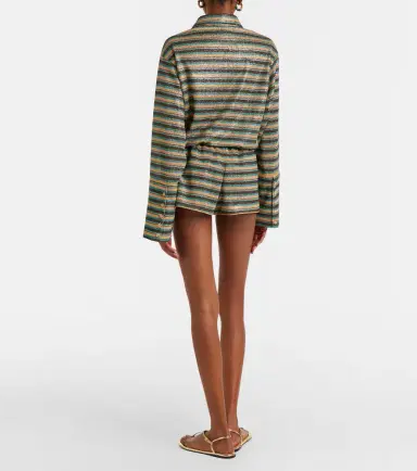 Oséree Oséree Lumière striped shorts | Thumbnail 5 Oséree Oséree Lumière striped shorts | Thumbnail 5