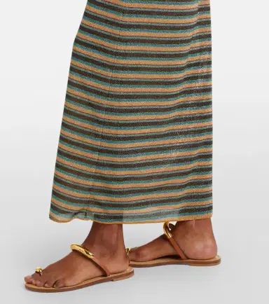 Oseree Oséree Lumière striped halterneck maxi dress | Thumbnail 5