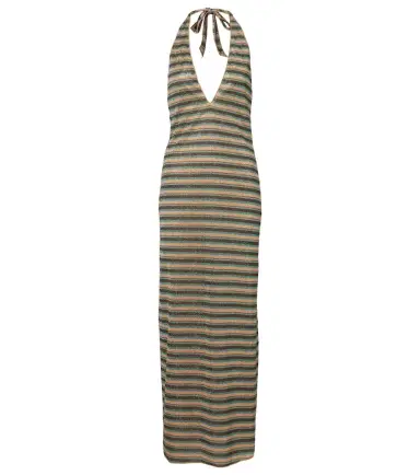 Oseree Oséree Lumière striped halterneck maxi dress | Thumbnail 1