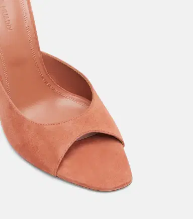 Amina Muaddi Alexa suede mules | Thumbnail 3 Amina Muaddi Alexa suede mules | Thumbnail 3