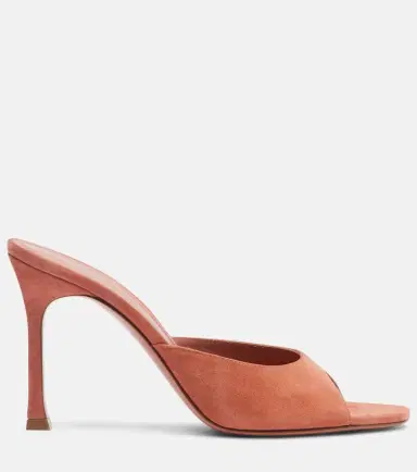Amina Muaddi Alexa suede mules | Thumbnail 4 Amina Muaddi Alexa suede mules | Thumbnail 4