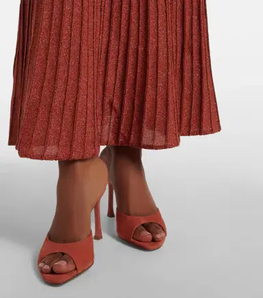 Amina Muaddi Alexa suede mules | Thumbnail 6 Amina Muaddi Alexa suede mules | Thumbnail 6