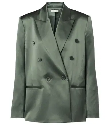 The Sei Double-breasted silk blazer | Thumbnail 1