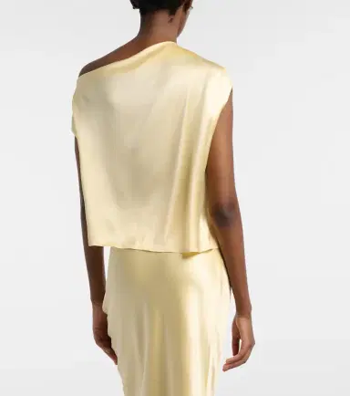 The Sei Draped silk satin top | Thumbnail 3