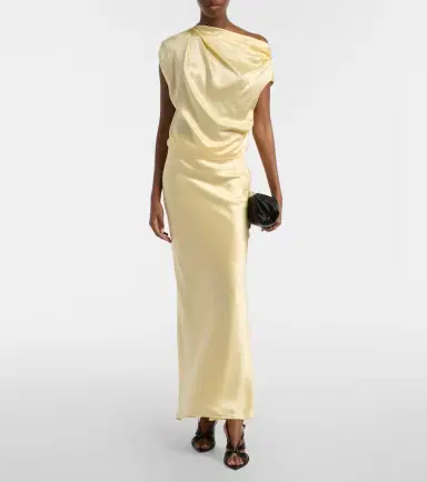 The Sei Draped silk satin top | Thumbnail 4