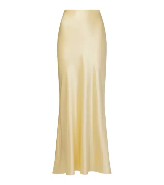 Silk satin maxi skirt