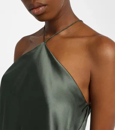The Sei Halterneck silk charmeuse top | Thumbnail 3