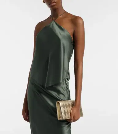 The Sei Halterneck silk charmeuse top | Thumbnail 4