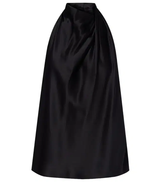 Halterneck silk satin top