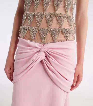 Costarellos Embellished draped gown | Thumbnail 4