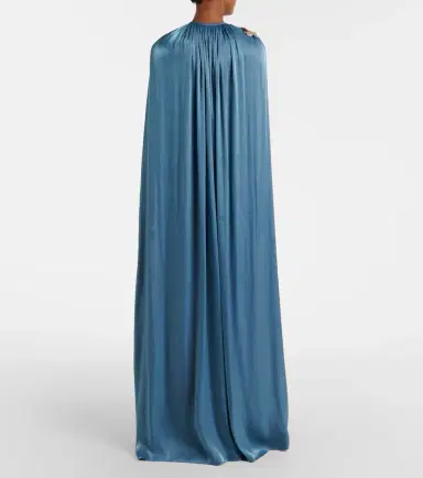 Costarellos Embellished pleated caped bustier gown | Thumbnail 2 Costarellos Embellished pleated caped bustier gown | Thumbnail 2