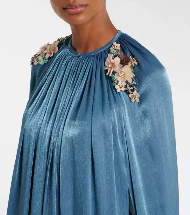 Costarellos Embellished pleated caped bustier gown | Thumbnail 5 Costarellos Embellished pleated caped bustier gown | Thumbnail 5