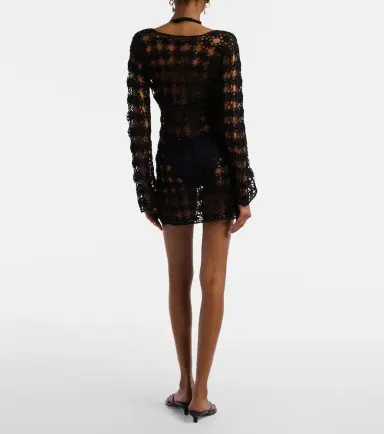 Anna Kosturova Crochet cotton minidress | Thumbnail 2