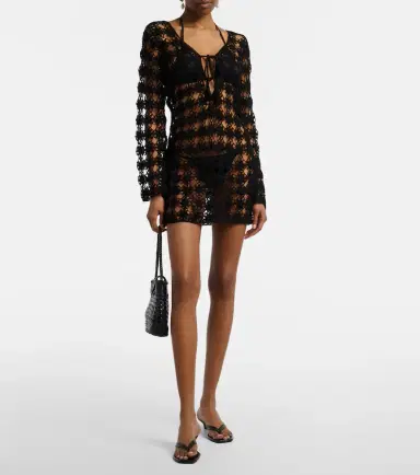 Anna Kosturova Crochet cotton minidress | Thumbnail 4