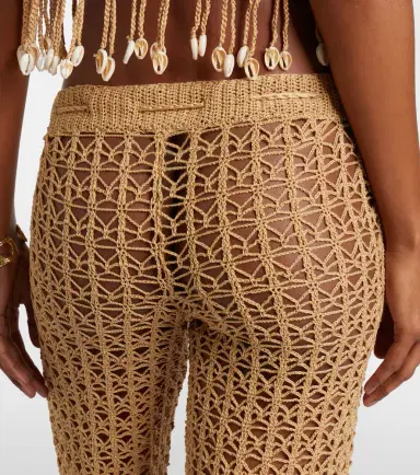 Anna Kosturova Crochet cotton wide-leg pants | Thumbnail 3