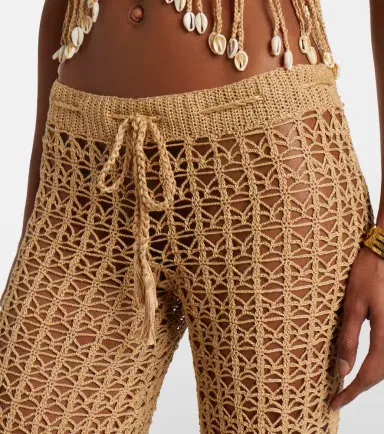 Anna Kosturova Crochet cotton wide-leg pants | Thumbnail 4