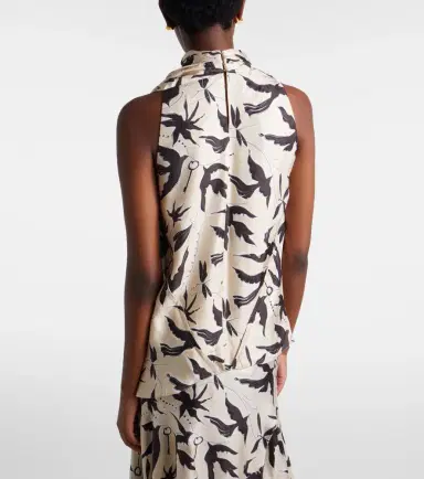 Altuzarra Sleary draped printed silk top | Thumbnail 4