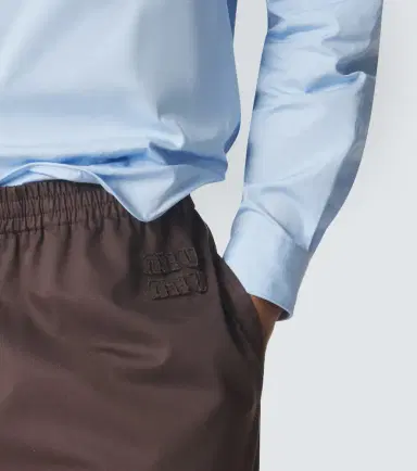 Miu Miu Cotton twill tapered pants | Thumbnail 5