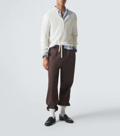 Miu Miu Cotton twill tapered pants | Thumbnail 6