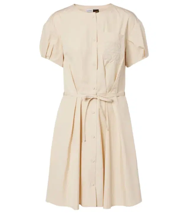 Paula's Ibiza Anagram cotton poplin shirt dress