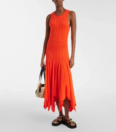 Loewe Paula's Ibiza pointelle cotton jersey maxi dress | Thumbnail 3
