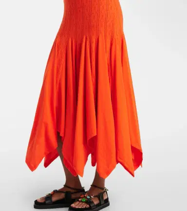 Loewe Paula's Ibiza pointelle cotton jersey maxi dress | Thumbnail 4