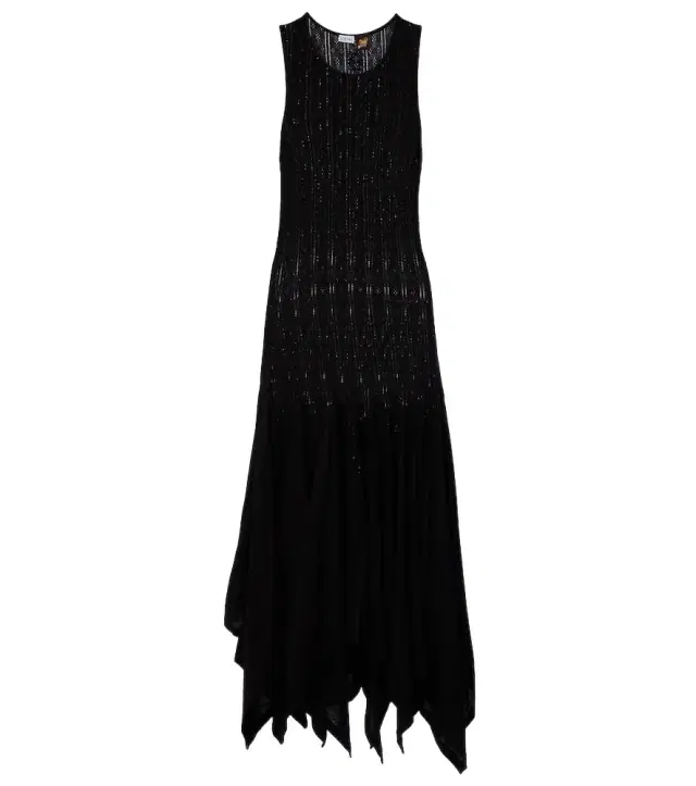 Paula's Ibiza pointelle cotton jersey maxi dress