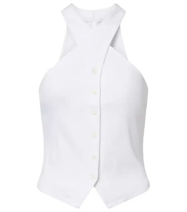 Thea halterneck cotton-blend top
