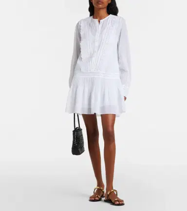 Veronica Beard Marguerite cotton-blend voile minidress | Thumbnail 4