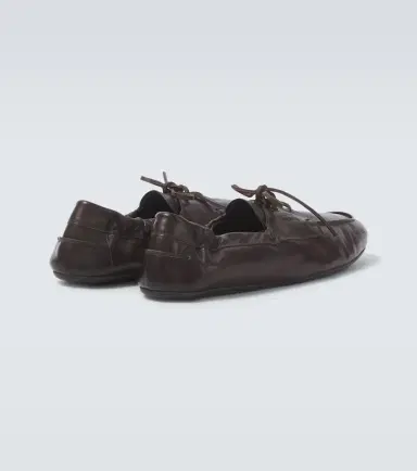 Prada Shuffle leather boat shoes | Thumbnail 3 Prada Shuffle leather boat shoes | Thumbnail 3
